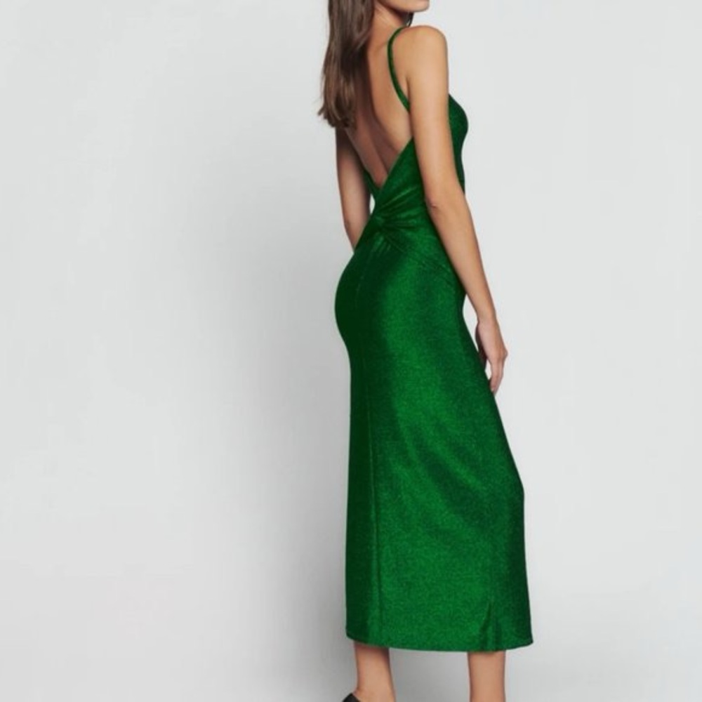 Reformation - Breslin Dress - Emerald - XS